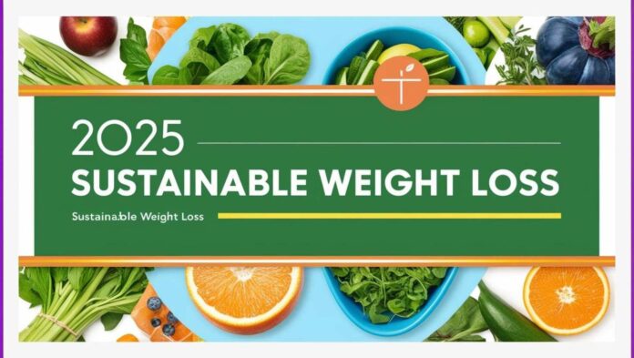 A colorful plate of whole foods promoting sustainable weight loss in 2025.